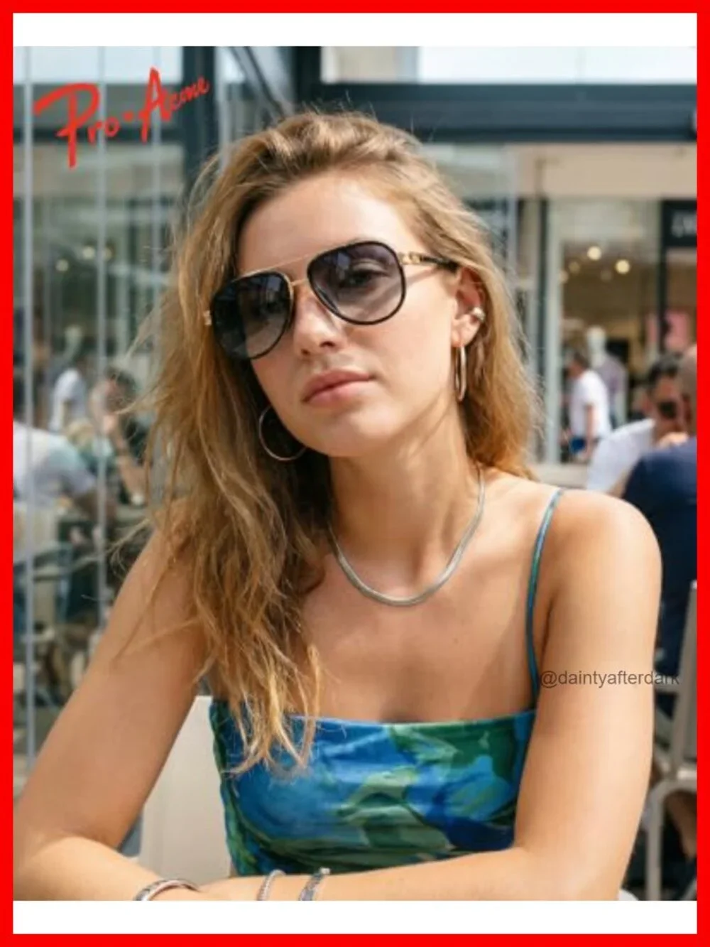 Oversized Aviator Sunglasses Metal Plastic Double Bridge Fashion UV400 Gradient